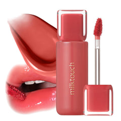 MILKTOUCH Jelly Fit Lip Tint with Cooling Plumping Effect and Water-Based Non-Sticky Texture | Long Lasting Korean Beauty Lipstain Tinted Gloss Oil Brown K Makeup (1, 1)