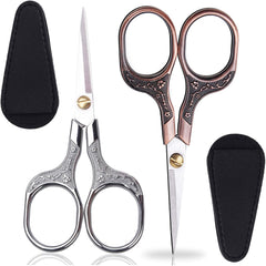 Small Sharp Scissors for Hair Cutting, Beard, Eyebrow, Nose, Facial Hair, Beauty | Sewing Trimming Scissors for Embroidery, Yarn Fabric, Thread, Craft & Crochet