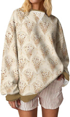 LOAIHA 2025 New Women's Sweatshirt Long Sleeve Loose Pullover Autumn Street Fashion Casual Warm Sweatshirts