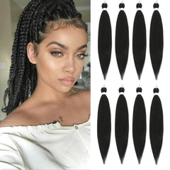 Lavender Purple Braiding Hair Pre Stretched 30 Inch Braiding Hair Extensions 3Packs Purple Synthetic Crochet Hair Twist Braids(30",Purple-3P)