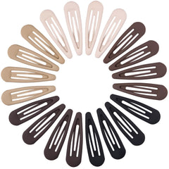 Small Hair Barrettes For Women No Slips Metal Snap Clips For Thin And Fine Hair,Matte Black Tortoiseshell,20 PCS,1.97 x 0.5 Inch.