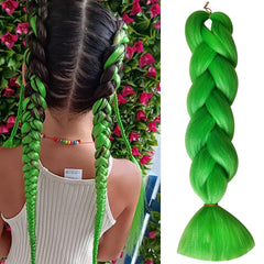 Herina Red Braiding Hair Fake Braids In Hair Extensions One pack Red Hair Extensions High Temperature Jumbo Braiding Hair For Women(1pc/pack)