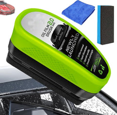 Dry Shop Car, Window -Automotive Oil Film Cleaning Brush, Glass Oil Film Remover, Anti-Rain Fog Cleanings Glass Brush, Improves Clarity