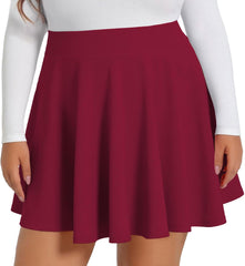 JOELLYUS Plus Size Skirts for Women Summer Pleated Mini Skirt Casual Flowy High Waisted Womens Short Skirts