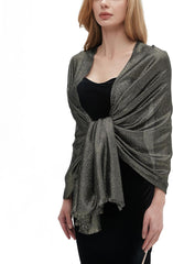 Umjetnost Womens Sparkling Metallic Shawls and Wraps for Evening Dresses Wedding Party