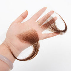 Edges Hair HD Lace Strips for Women - Reusable Invisible Lace Hairline with 4 Pcs Natural Handmade Real Human Hair Pieces, Black Color