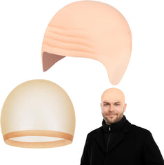 Bald Cap, Halloween Latex Bald Caps with Nylon Wig Caps for Women Men Adults Constume Accessories