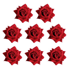 8 Pcs Rose Hair Clip Flower Hairpin Floral Clips, 2.75" Rose Flowers Mexican Hair Flowers Pin up Headpieces for Woman Girl Halloween Wedding Party Valentine Mother's Day Gift (Red)