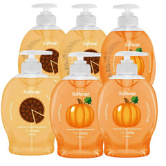 Limited Edition Fall Scented Hand Soap with Pump | Pumpkin Scent | Pecan Pie | Red Apple, Kitchen or Bathroom Liquid Hand Soap, 6-7.5 fl oz Bottles (Fall Scent 6-pack)