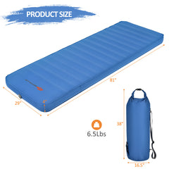 Goplus Folding Sleeping Pad, Self Inflating Camping Mattress with