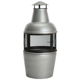 SAFAVIEH Mirbana Silver/ Black Chiminea - 18" x 18" x 40" - 18Wx18Dx40H
