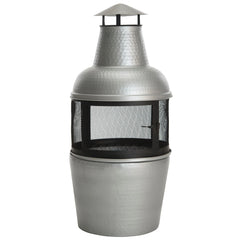 SAFAVIEH Mirbana Silver/ Black Chiminea - 18" x 18" x 40" - 18Wx18Dx40H
