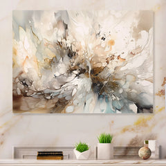Designart "White And Grey Geometric Depths I" Modern Geometric Metal Wall Art