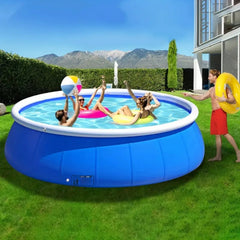 Inflatable Swimming Pool w/Durable PVC Material,Easy Installation