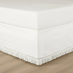Lush Decor Boho Fringe 15-Inch Tailored Drop Easy Fit Bedskirt