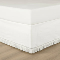 Lush Decor Boho Fringe 15-Inch Tailored Drop Easy Fit Bedskirt