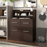 Greene Transitional 3-Drawer Wood File Cabinet Work Station by Porch & Den