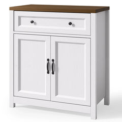 Kitchen Storage Cabinet with Adjustable Shelf, Farmhouse Coffee Bar Sideboard Buffet with Large Drawer