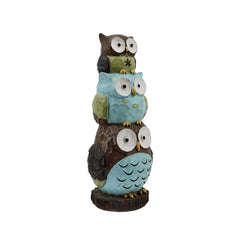 Stacked Owls Outdoor Garden Statue - 30.25"