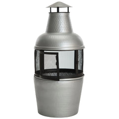 SAFAVIEH Mirbana Silver/ Black Chiminea - 18" x 18" x 40" - 18Wx18Dx40H