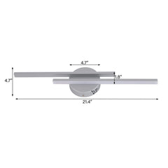 Modern 2-Light Dimmable Bathroom LED Vanity Light