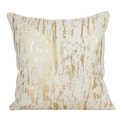 Metallic Foil Distressed Design Cotton Floor Pillow