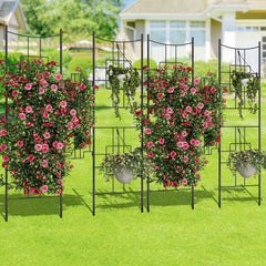 2 Pack Decorative Garden Fence Panels for Yard Border, Patio