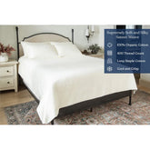 Delara GOTS Certified 100% Organic Cotton Duvet Cover Set 400TC, Long Staple Cotton, Moisture-Wicking, Smooth & Breathable