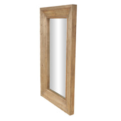 Wood Room Floor Mirror with Natural Wood Grains - Brown - Roche River Decor