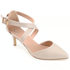 Journee Collection Women's Riva Pointed Toe Mid Heel Pumps