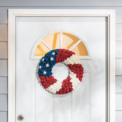 17 in. Americana Flower Wreath