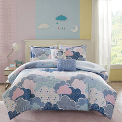 Intelligent Design Kids Bliss Blue Cotton Printed Comforter Set