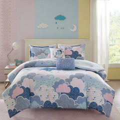 Intelligent Design Kids Bliss Blue Cotton Printed Comforter Set