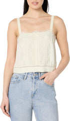 The Drop Women's Standard Joylin Lace Inset Feminine Top