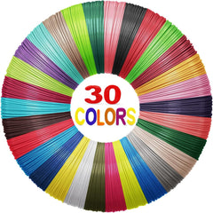 Yungden 40 Colors 3D Pen Filament Refills, 1.75mm PLA 3D Pencil Printing Threads, Each 10 Feet, Total 400 Feet, Compatible with SCRIB3D, MYNT3D and PIKA3D Pens