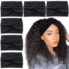 Wide Headbands for Women Girls, Large Bandana Boho Headbands Workout Yoga Running Hair Bands for Women's Hair, Non Slip Sweat Head Bands,Pack of 6