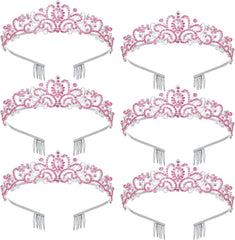 Crystal Tiaras Crowns for Women, Birthday Party Princess Wedding Brides Crown Prom Hair Accessories Gifts with Combs