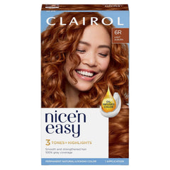 Clairol Nice'n Easy Permanent Hair Dye, 4R Dark Auburn Hair Color, Pack of 1