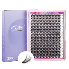 GAQQI Self Adhesive Lash Clusters, Pre Glued Eyelashes 10-14mm Wispy Cluster Lashes, Press On No Glue False Eyelashes, Strong Adhesive & Reusable Glueless(PG4)