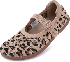 WHITIN Women's Barefoot Mary Jane Flats + Wide Toe Box + Zero Drop Sole + Adjustable Straps