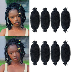 3 Packs Marley Twist Braiding Hair, 12 Inch Pre-Separated Springy Afro Twist Hair Kinky Twist Crochet Hair Braids for Distressed Soft Locs Spring Twist Hair for Women (12 Inch (Pack of 3), 1B)