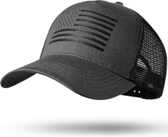 American Flag Trucker Hat Baseball Cap Snapback Fitted Hats for Men Women Snap Closure Design Breathable Mesh Side Durable