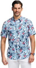IZOD Mens Sunshield Performance Button Down Short Sleeve Shirt