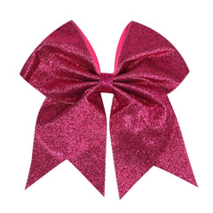 7" Large Glitter Cheer Hair Bows Clip for Girls and woman - Sparkling Gold