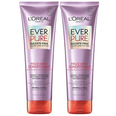 L'Oreal Paris Sulfate Free Frizz Defy Conditioner, Frizz Control Hair Care with Marula Oil, EverPure, 8.5 Fl Oz (Packaging May Vary)