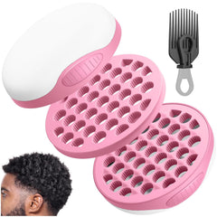 Silicone Twist Curl Hair Brush for Afro Waves, Detachable Two-Sided Wave Tool With Big and Small Holes for Men, Women, Short Hair, Black, 1 Pcs