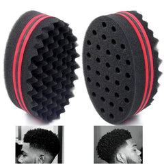 AIR&TREE Magic Barber Sponge Brush for Waves, Dreadlocks, Coils, and Afro Curls - Hair Care Tool with 7 & 16 mm Diameters (1 PCS)
