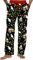 Men Halloween Pajama Pants Elastic Waist Lounge Pants