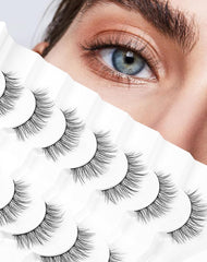 Natural Looking False Eyelashes Wispy Lashes Natural Eyelashes Natural Look False Lashes Wispy Eyelashes Fake Lashes Strip Lashes Flared-04