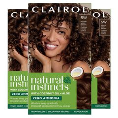 Clairol Natural Instincts Demi-Permanent Hair Dye, 5 Medium Brown Hair Color, Pack of 1